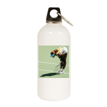 Serena Williams White Water Bottle With Carabiner