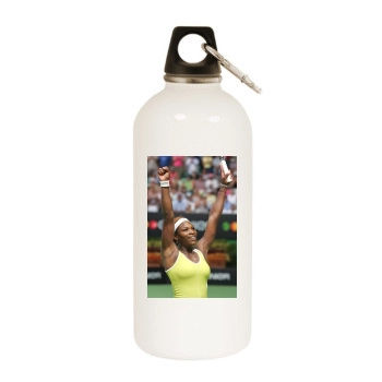 Serena Williams White Water Bottle With Carabiner