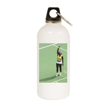 Serena Williams White Water Bottle With Carabiner