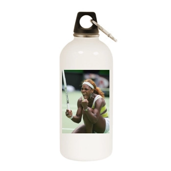 Serena Williams White Water Bottle With Carabiner