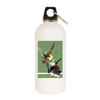 Serena Williams White Water Bottle With Carabiner