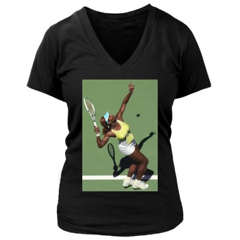 Serena Williams Women's Deep V-Neck TShirt