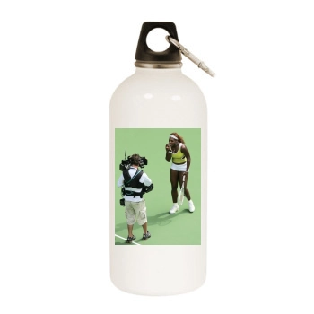 Serena Williams White Water Bottle With Carabiner