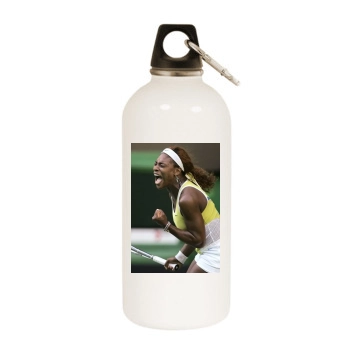 Serena Williams White Water Bottle With Carabiner