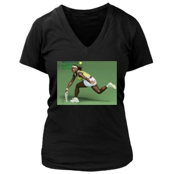 Serena Williams Women's Deep V-Neck TShirt