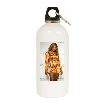 Serena Williams White Water Bottle With Carabiner