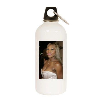 Serena Williams White Water Bottle With Carabiner