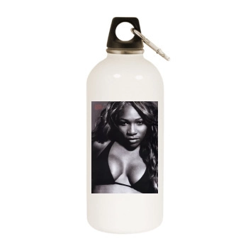 Serena Williams White Water Bottle With Carabiner