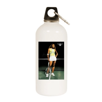 Serena Williams White Water Bottle With Carabiner