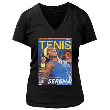 Serena Williams Women's Deep V-Neck TShirt