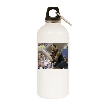 Serena Williams White Water Bottle With Carabiner