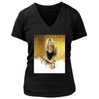 Shakira Women's Deep V-Neck TShirt