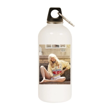 Farah Holt White Water Bottle With Carabiner