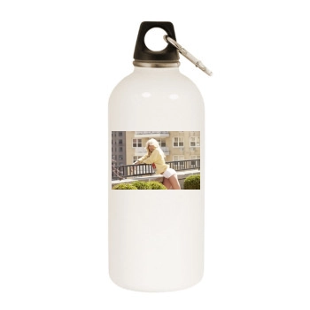 Farah Holt White Water Bottle With Carabiner