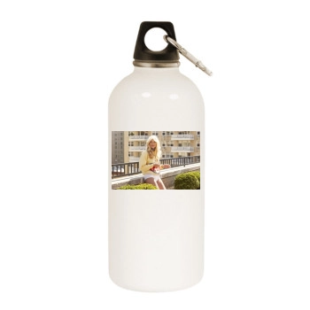 Farah Holt White Water Bottle With Carabiner