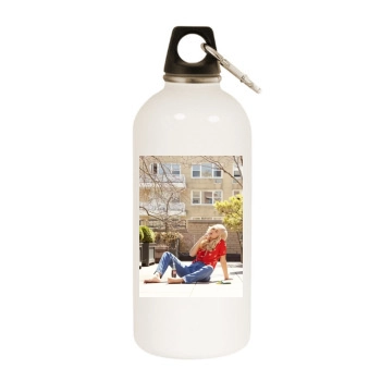 Farah Holt White Water Bottle With Carabiner