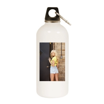 Farah Holt White Water Bottle With Carabiner