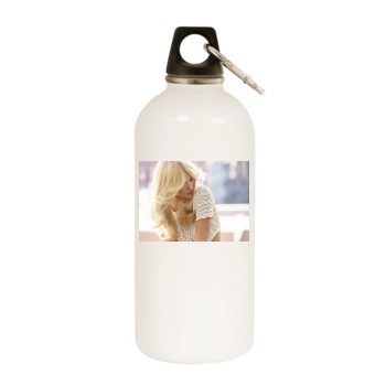 Farah Holt White Water Bottle With Carabiner