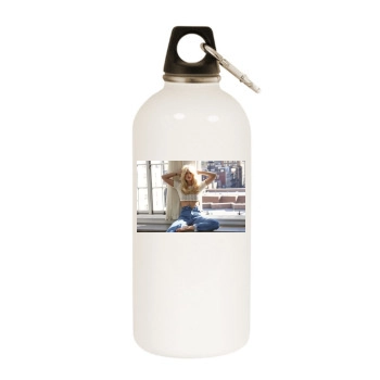 Farah Holt White Water Bottle With Carabiner