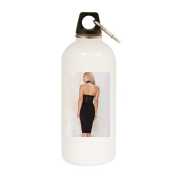 Farah Holt White Water Bottle With Carabiner