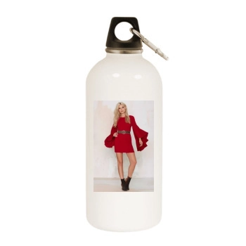 Farah Holt White Water Bottle With Carabiner