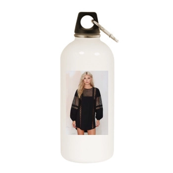 Farah Holt White Water Bottle With Carabiner