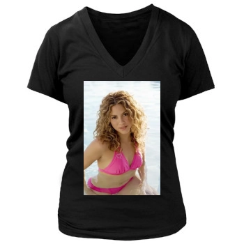 Shakira Women's Deep V-Neck TShirt