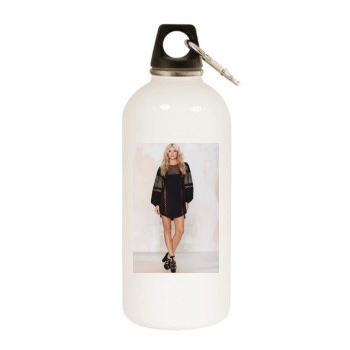 Farah Holt White Water Bottle With Carabiner