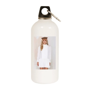 Farah Holt White Water Bottle With Carabiner