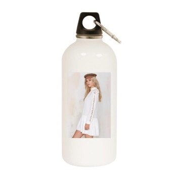 Farah Holt White Water Bottle With Carabiner