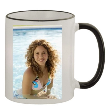 Shakira 11oz Colored Rim & Handle Mug