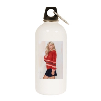 Farah Holt White Water Bottle With Carabiner