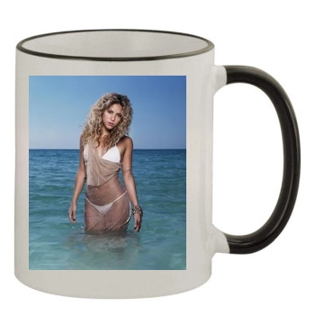 Shakira 11oz Colored Rim & Handle Mug