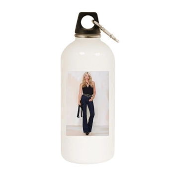 Farah Holt White Water Bottle With Carabiner