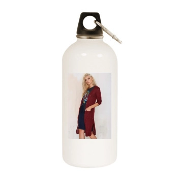 Farah Holt White Water Bottle With Carabiner