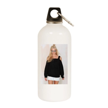 Farah Holt White Water Bottle With Carabiner