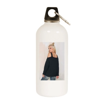 Farah Holt White Water Bottle With Carabiner