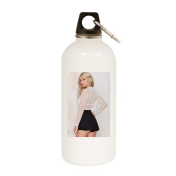 Farah Holt White Water Bottle With Carabiner