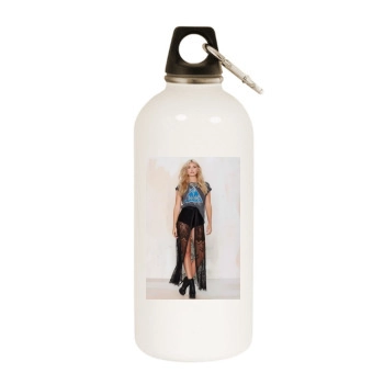 Farah Holt White Water Bottle With Carabiner