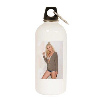 Farah Holt White Water Bottle With Carabiner