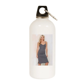 Farah Holt White Water Bottle With Carabiner