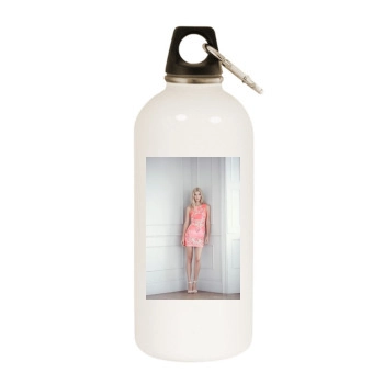 Farah Holt White Water Bottle With Carabiner