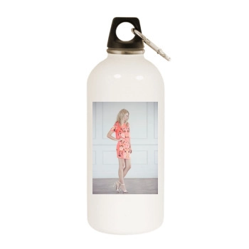 Farah Holt White Water Bottle With Carabiner