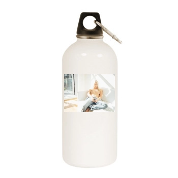 Farah Holt White Water Bottle With Carabiner