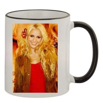 Shakira 11oz Colored Rim & Handle Mug