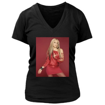 Shakira Women's Deep V-Neck TShirt