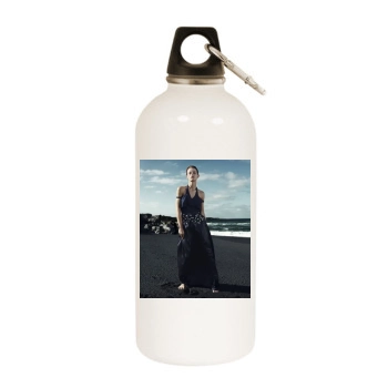 Flavia Lucini White Water Bottle With Carabiner