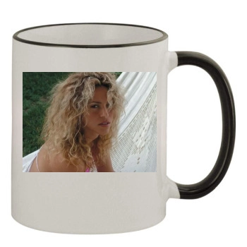 Shakira 11oz Colored Rim & Handle Mug