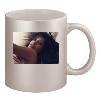 Freida Pinto 11oz Metallic Silver Mug