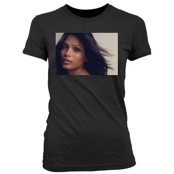 Freida Pinto Women's Junior Cut Crewneck T-Shirt